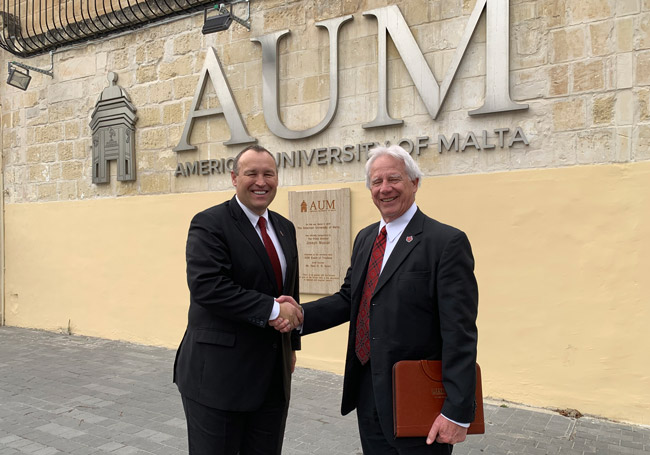 Chancellor Damphousse and President Lewis Walker