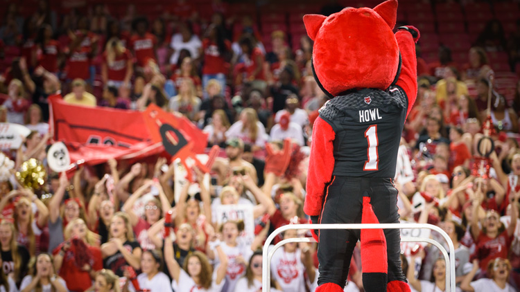 Howl leading a cheer at Order of the Pack