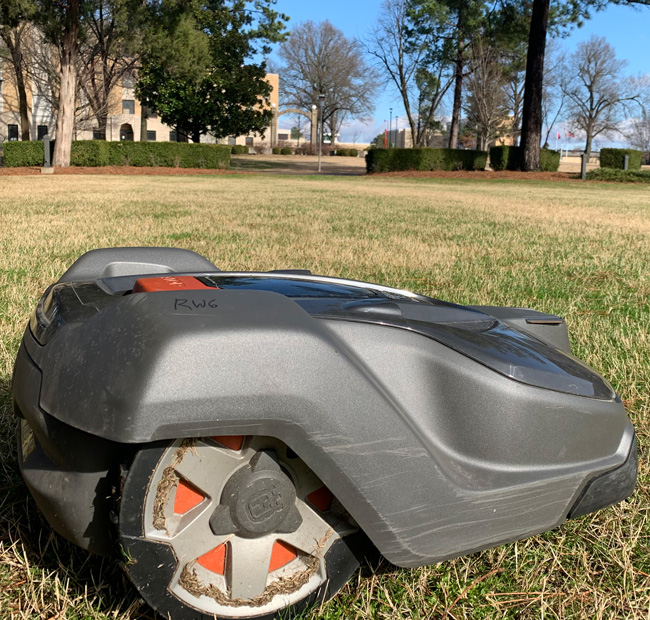 Mower On The Lawn