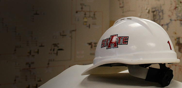 An A-State hard hat