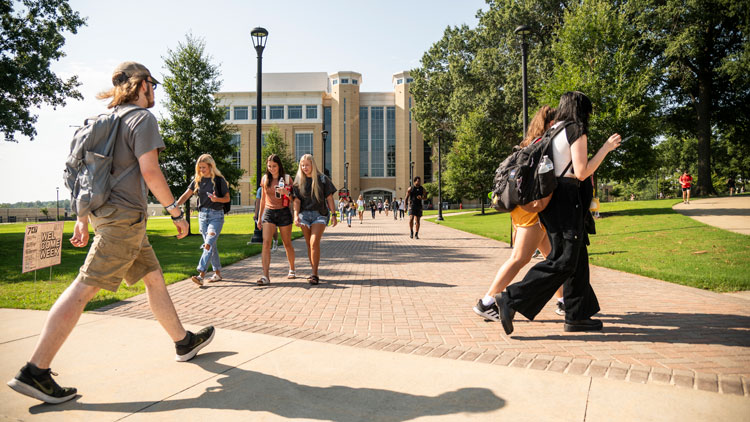 Students on campus