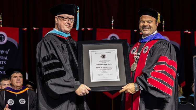 Nathanial LaRue receives honorary doctorate degree