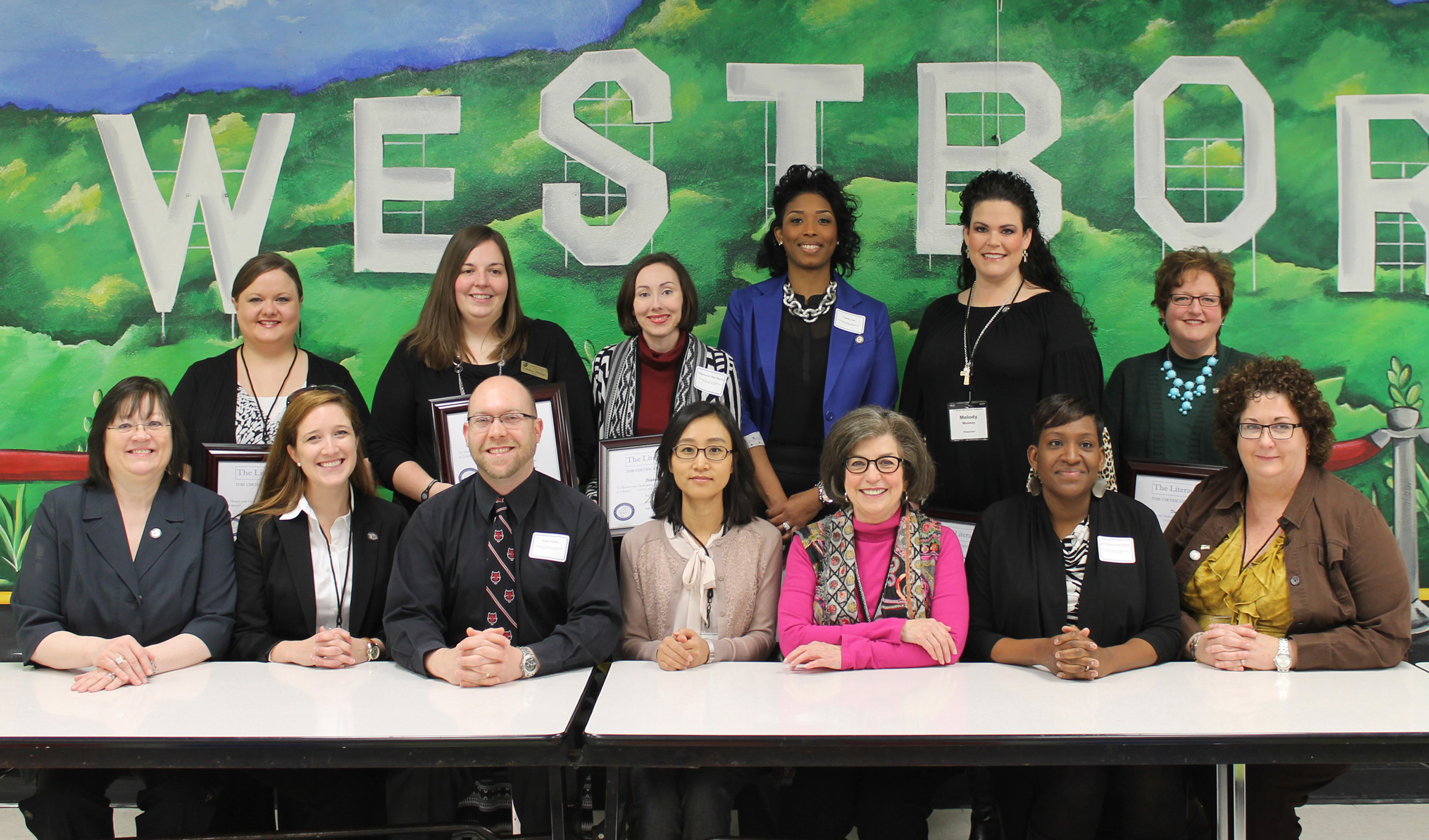 Inductees and reading faculty