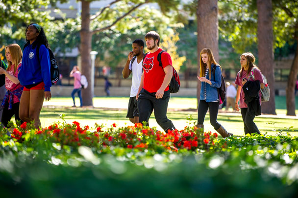 Students on campus